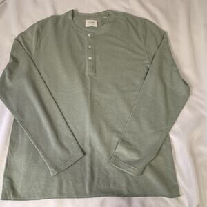 Billy Reid Henley Light Green Shirt Long Sleeve Men’s Large Never Worn F